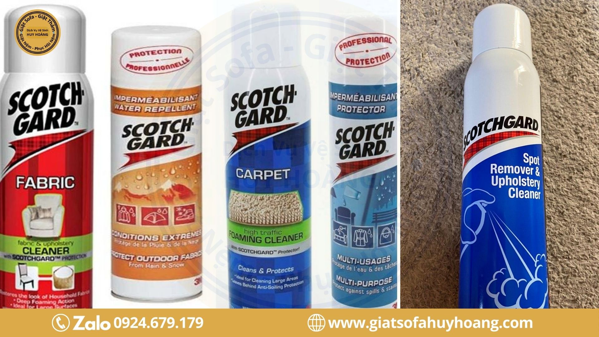 Chai xịt làm sạch ghế sofa vải 3M ScotchGard Spot Remover