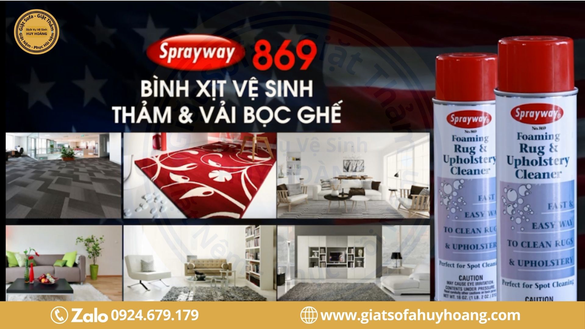 Dung dịch vệ sinh sofa vải Sprayway 869