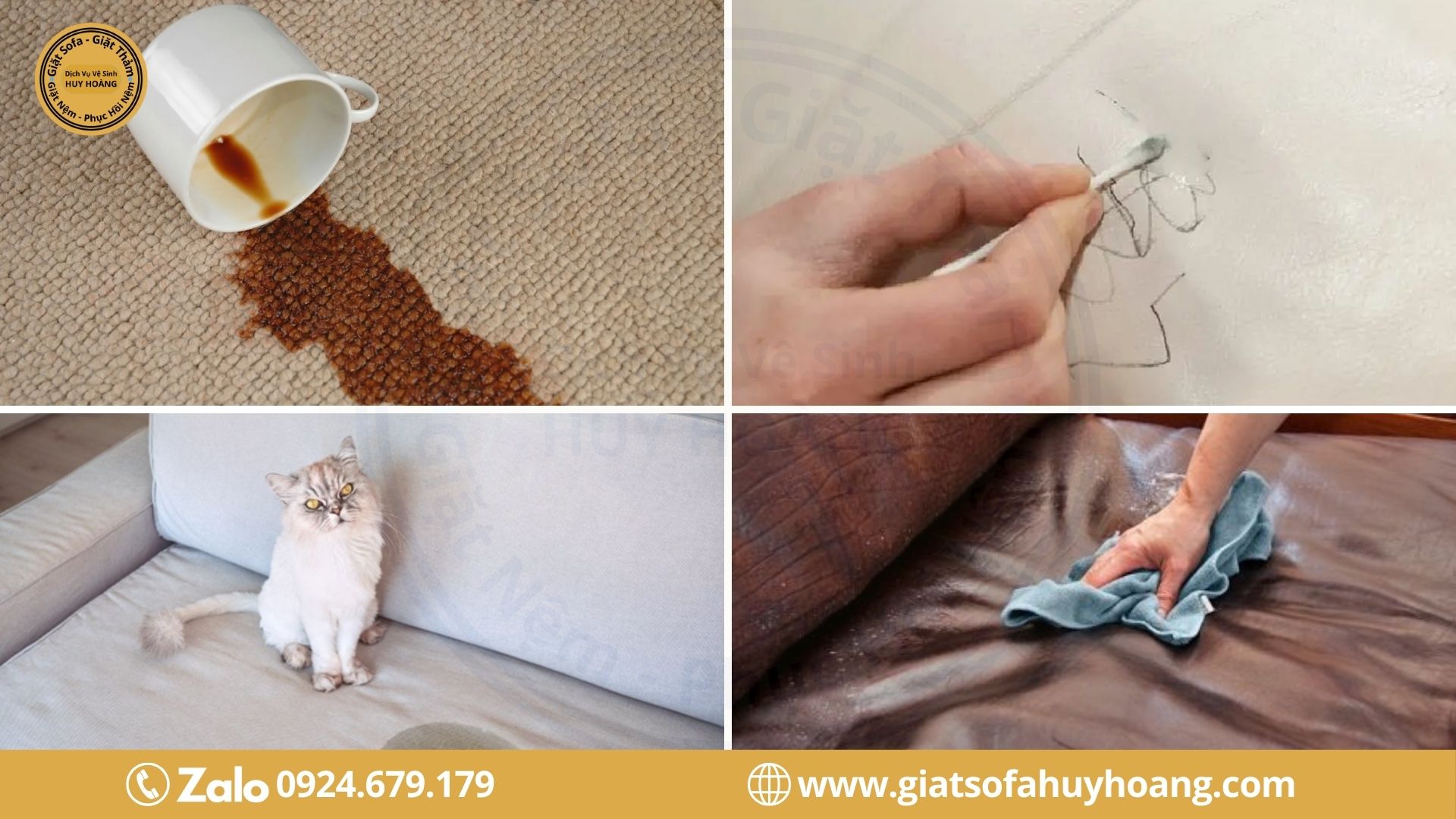 Cách tẩy các vết bẩn thông thường trên ghế da