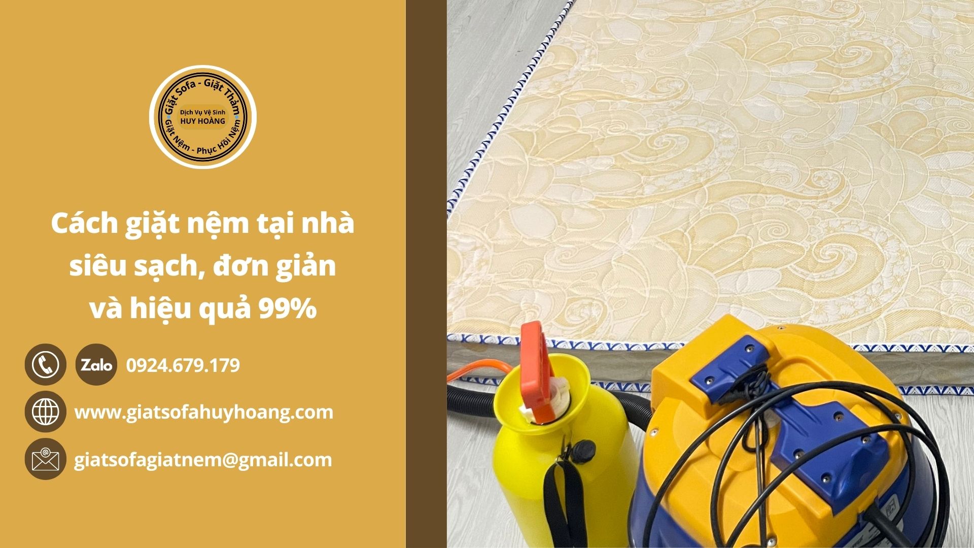 Cách giặt nệm tại nhà siêu sạch, đơn giản và hiệu quả 99%