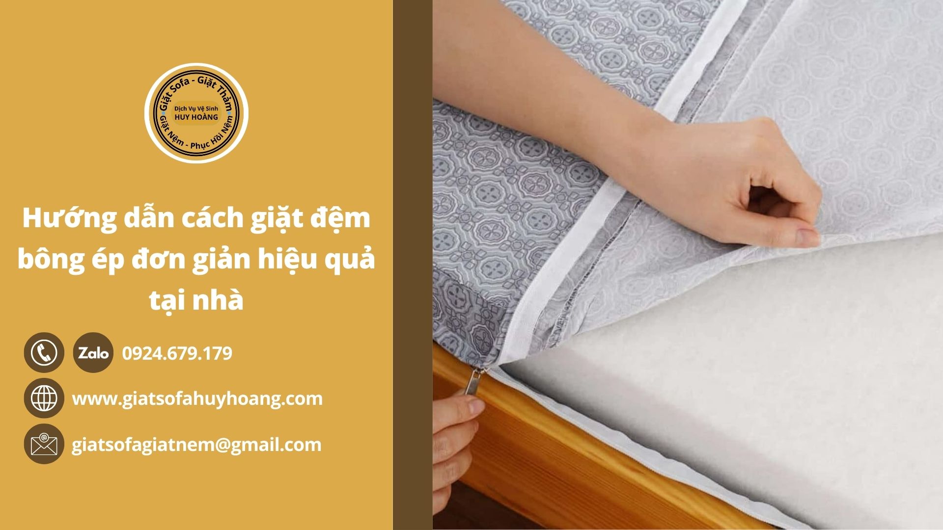 Hướng dẫn cách giặt đệm bông ép đơn giản hiệu quả tại nhà