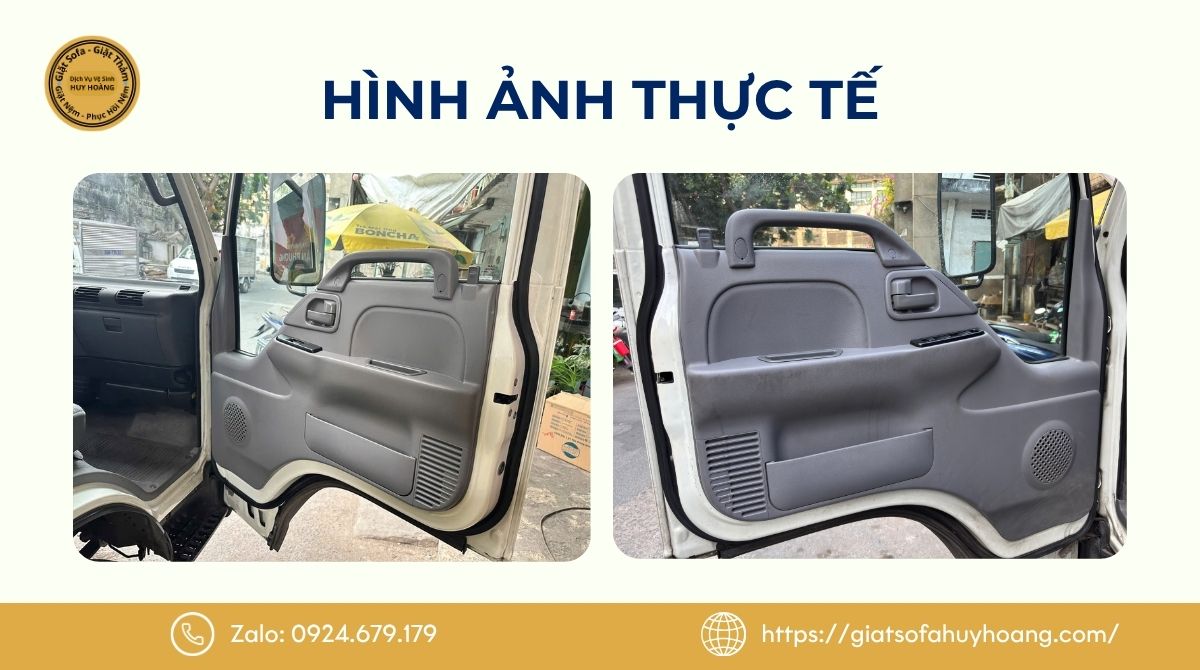 Hình ảnh kết quả thực tế sau khi vệ sinh nội thất ô tô