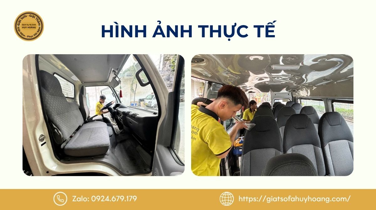 Hình ảnh kết quả thực tế sau khi vệ sinh nội thất ô tô