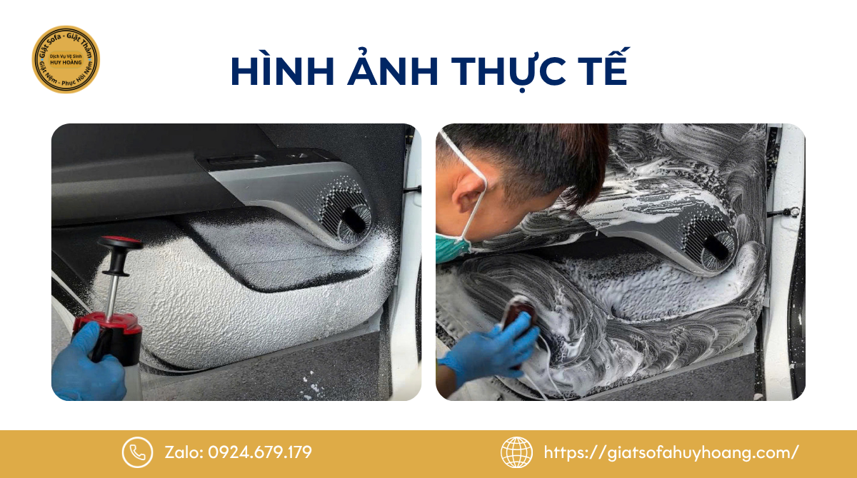 Hình ảnh kết quả thực tế sau khi vệ sinh nội thất ô tô