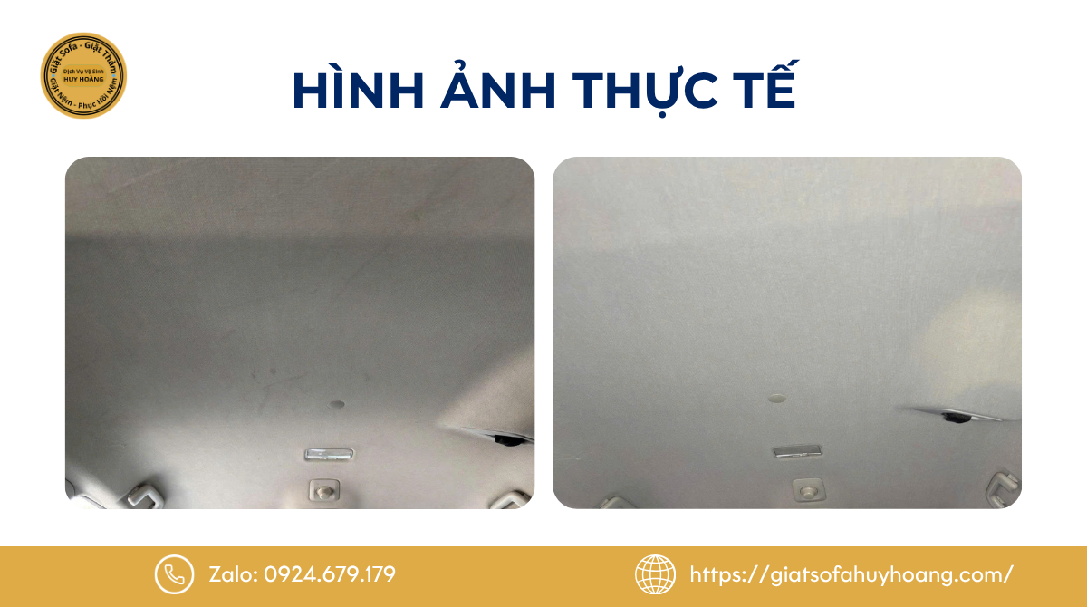 Hình ảnh kết quả thực tế sau khi vệ sinh nội thất ô tô