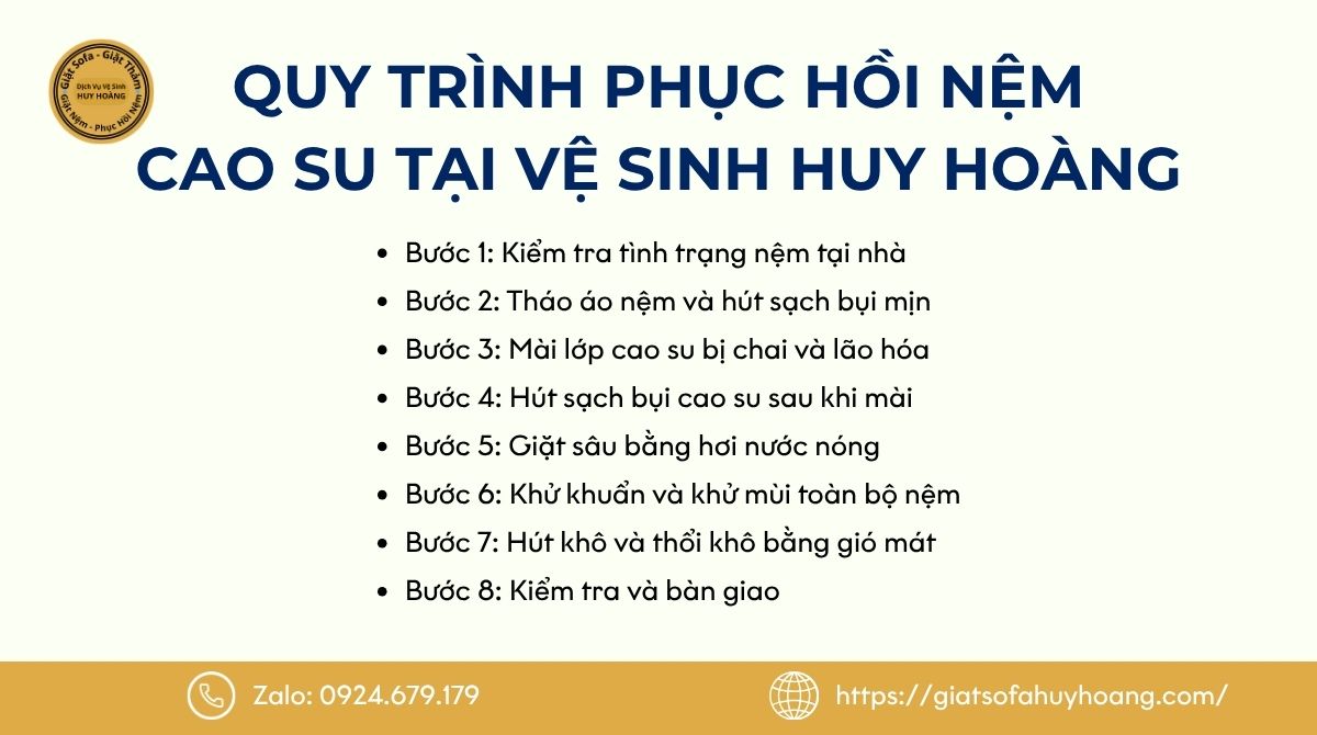 Quy trình phục hồi nệm Cần Thơ tại nhà