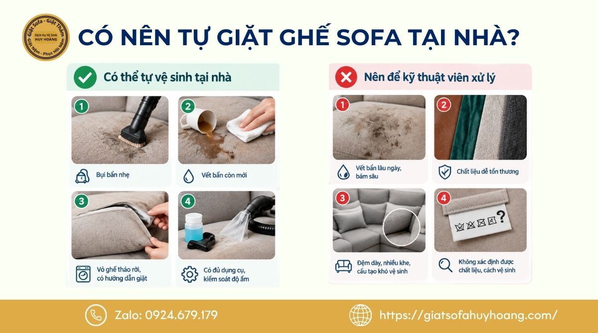 Có nên tự giặt ghế sofa tại nhà?